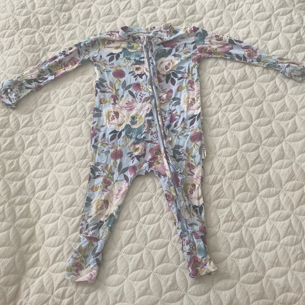Gigi and Max Floral Ruffle Zip